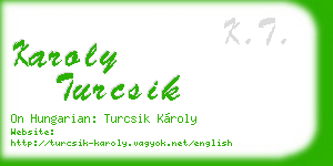 karoly turcsik business card
